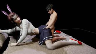 小小肉棒，强悍有力，小舞很享受3D